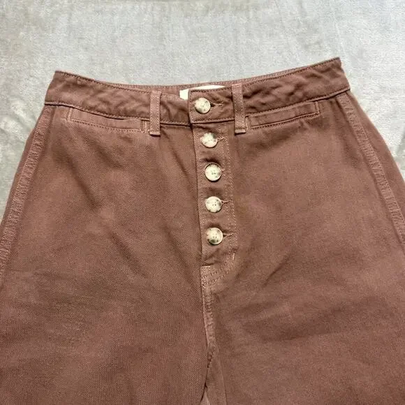 Reformation Jeans Womens 26 Lexi High Rise Wide Leg Button Fly Casual Chic - Picture 14 of 16